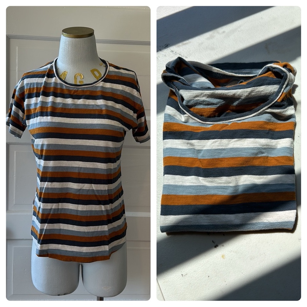 MADEWELL Classic Multi Stripe Short Sleeve T Shirt
